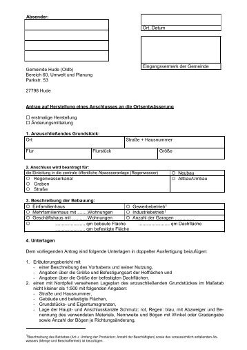 Gemeinde Hude (Oldb) Bereich 60, Umwelt und Planung ... - KDO-KIM