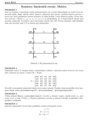 Soustavy lineÃ¡rnÃ­ch rovnic. Matice.