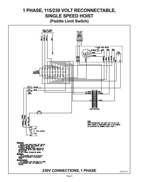 Electric Chain Hoist Wiring Diagrams - Columbus McKinnon ...