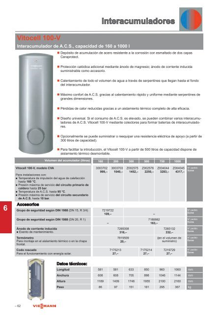 Tarifa Calefacción doméstica VIESSMANN 2012 - GlobalTradex