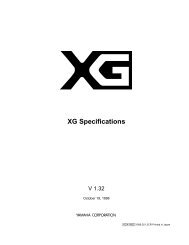 XG Specifications - jososoft
