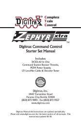 Digitrax Command Control Starter Set Manual - Digitrax, Inc.