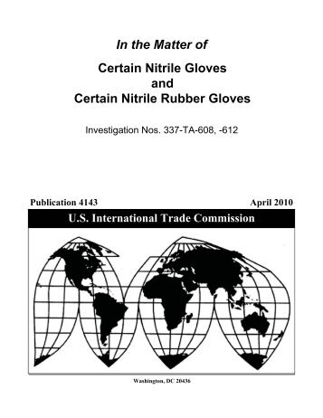 Certain Nitrile Gloves and Certain Nitrile Rubber Gloves ... - USITC