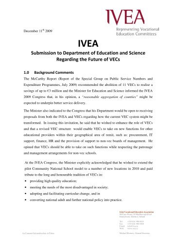 Submission future of vecs - IVEA