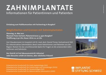 ZAHNIMPLANTATE - Implantat Stiftung Schweiz