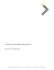 Jordan & Jordan Market Data Services
