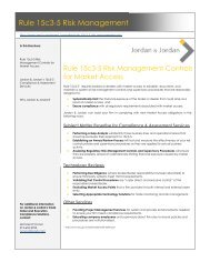Rule 15c3-5 Risk Management - Jordan & Jordan