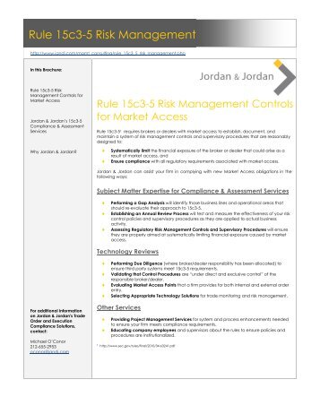 Rule 15c3-5 Risk Management - Jordan & Jordan