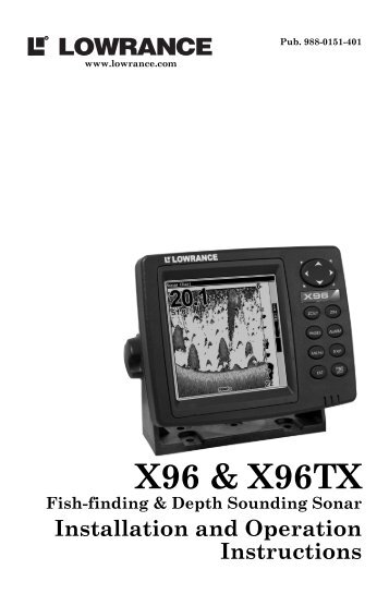 X96 and X96TX Owners Manual - Lowrance