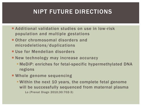 The New Genetics: Paradigm Shifts in Prenatal Diagnosis