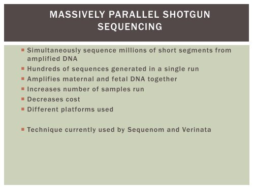 The New Genetics: Paradigm Shifts in Prenatal Diagnosis