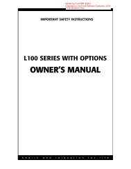Vita Spa L100 Owner's manual - Ez Hot Tubs