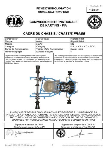 Fiche Chassis Mac Minarelli 612 - MacMinarelli.com