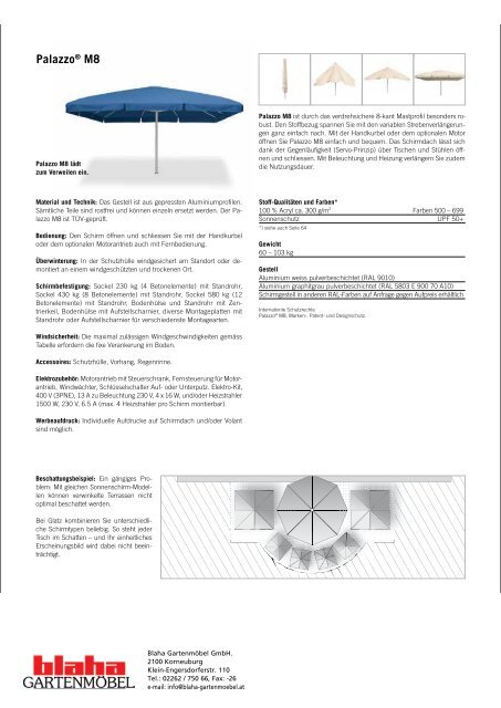 Palazzo® M8 - Blaha Gartenmöbel