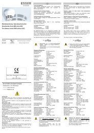 Betriebsanleitung Brandmelder Serie 9000 ohne ESKc