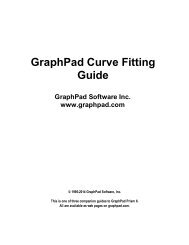 GraphPad Curve Fitting Guide - GraphPad Software