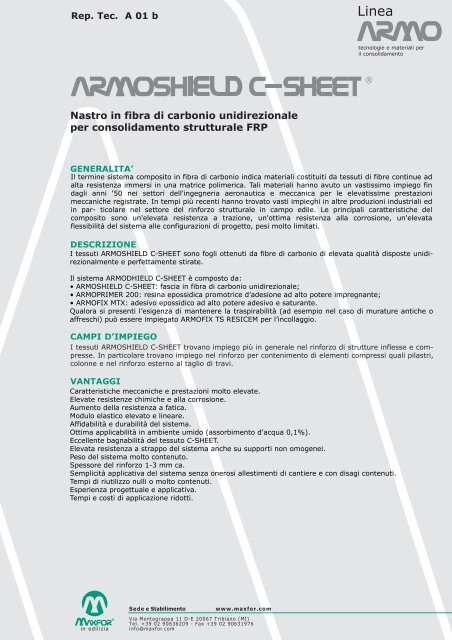 Nastro in fibra di carbonio unidirezionale per ... - Maxfor