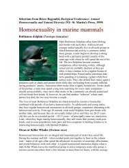 Homosexuality in marine mammals - World Policy Institute