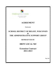 Admin Support Group 2011-2013 extension - School District of Beloit