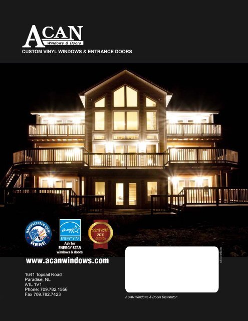 to download and read the ACAN Windows PDF brochure