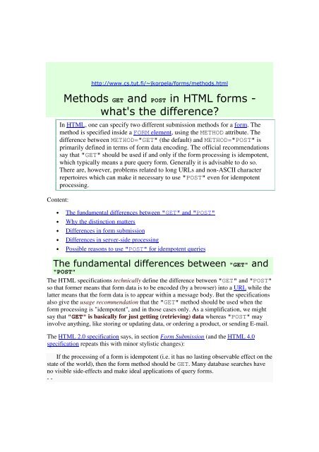 Methods Get And Post In Html Forms What S The Difference