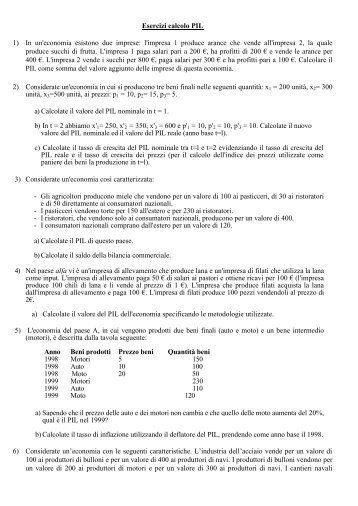 Esercizi calcolo PIL.pdf - DSEMS