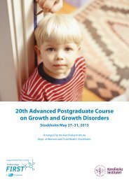 20th Advanced Postgraduate Course on Growth and Growth Disorders