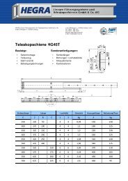 Teleskopschiene HG45T - Hegra Linear