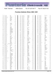 242 01 04 Preisliste Halbleiter Winter 2000 / 2001 - Pusterla