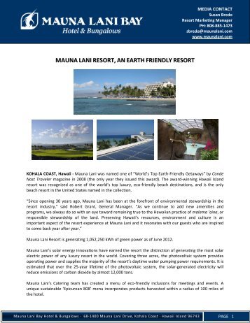 VIEW PDF - Mauna Lani Resort