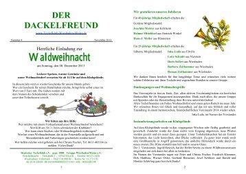 Der Dackelfreund - Nr. 4/2013 - Teckelklub Wiesbaden/ Mainz