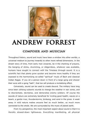 ANDREW FORREST composer and musician - Xtreme Music