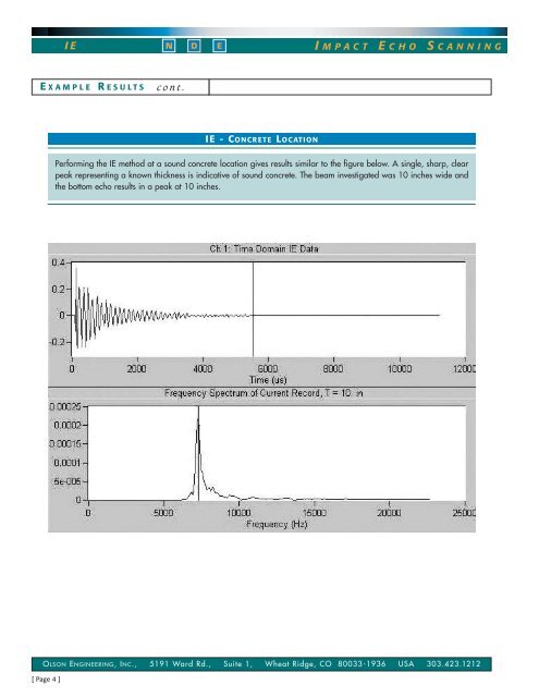 Impact Echo - Olson Instruments, Inc.