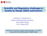 Scientific and Regulatory challenges in Quality by Design (QbD) - CVG