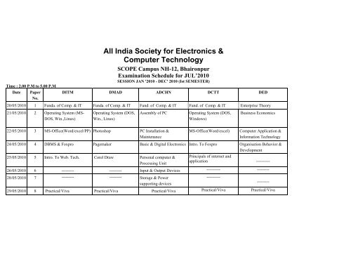 All India Society for Electronics & Computer Technology - aisect