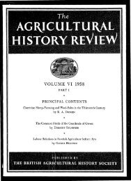 VOLUME VI 1958 - British Agricultural History Society