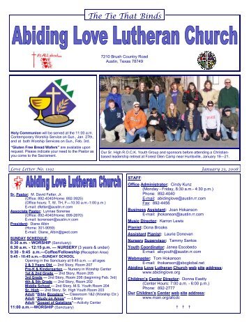 Color Newsletter, 1-23-2008.pub - Abiding Love Lutheran Church