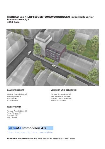 Ausführliche Dokumentation als pdf - Acama Immobilien AG