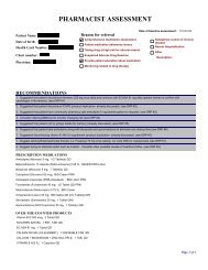 Pharmacist Assessment Report - Impact