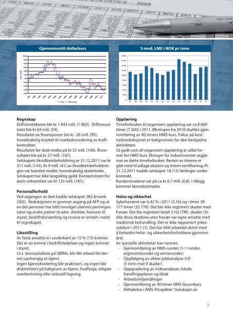 Ãrsrapport 2011.indd - SÃ¸r-Norge Aluminium AS