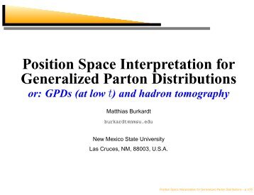 Position Space Interpretation for Generalized Parton Distributions