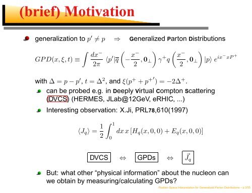 Position Space Interpretation for Generalized Parton Distributions