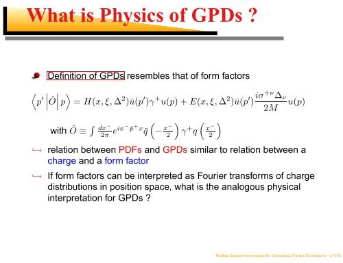 Position Space Interpretation for Generalized Parton Distributions