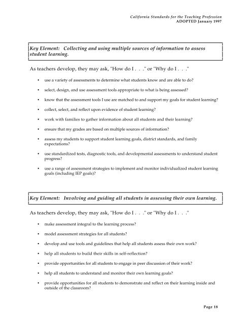 California Standards for the Teaching Profession - Commission on ...