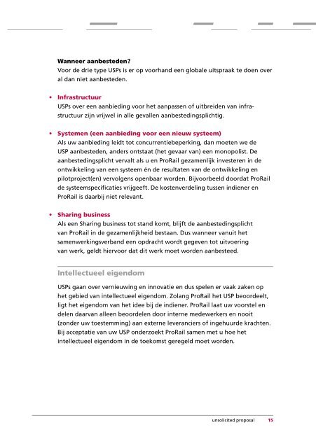 Handleiding Unsolicited Proposal - ProRail