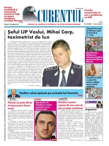 {eful IJP Vaslui, Mihai Carp, taximetrist de lux - Curentul