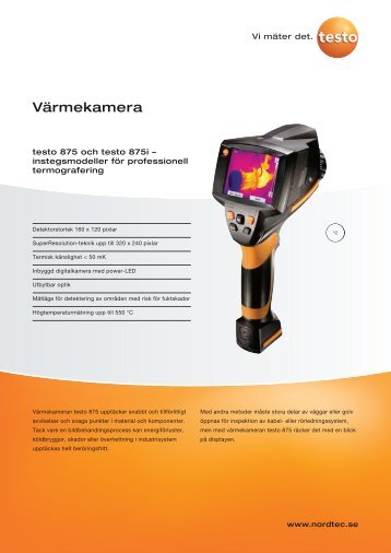 Fördelar med testo 875 och testo 875i - Nordtec Instrument AB