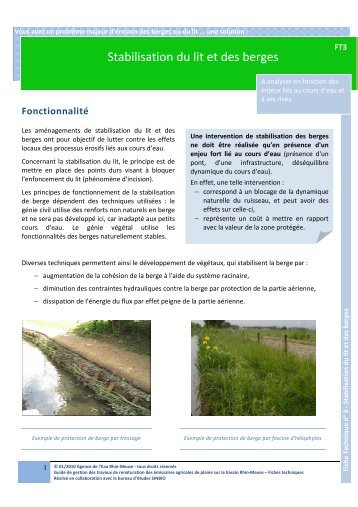 FT3 stabilisation du lit et des berges - Agence de l'Eau Rhin-Meuse