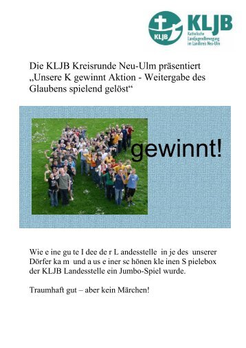 Die KLJB Kreisrunde Neu-Ulm – wir über uns - K gewinnt