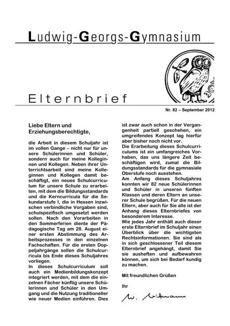 Elternbrief 82 - Ludwig-Georgs-Gymnasiums